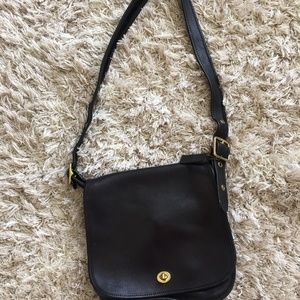 COACH VTG Black Stewardess Shoulder Bag #9525